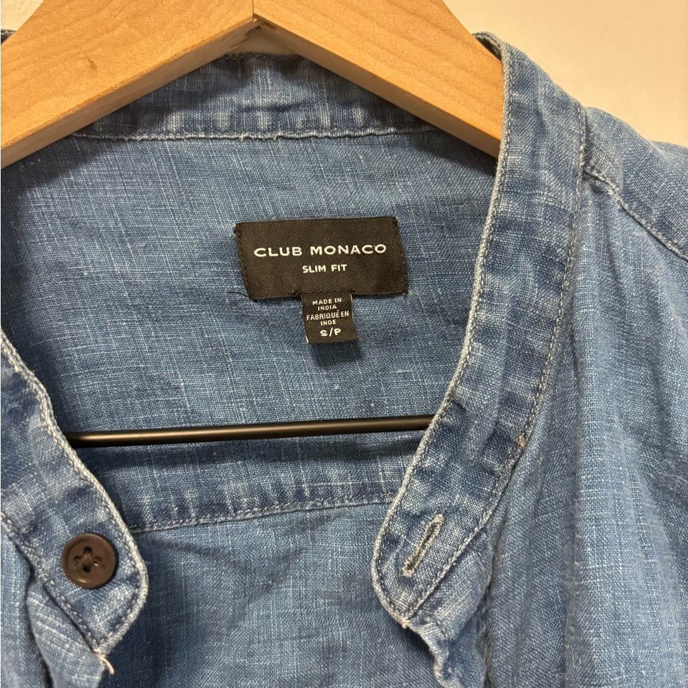 Club Monaco Slim Fit Denim Button Shirt